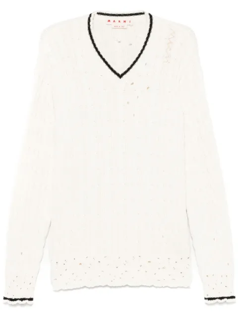 Marni cable-knit sweater White CVMG0137Q0UFC656