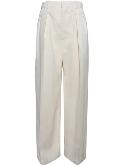 WARDROBE.NYC low-rise tuxedo trousers White W2089R14W