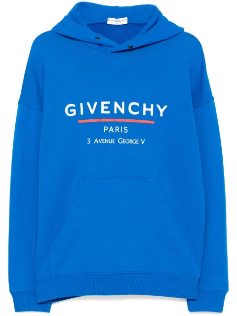 Givenchy logo-print hoodies Blue BNK06540CE