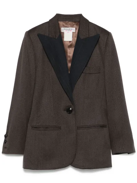 Saint Laurent Pre-Owned 1980s single-breasted blazer Brown SL900BP