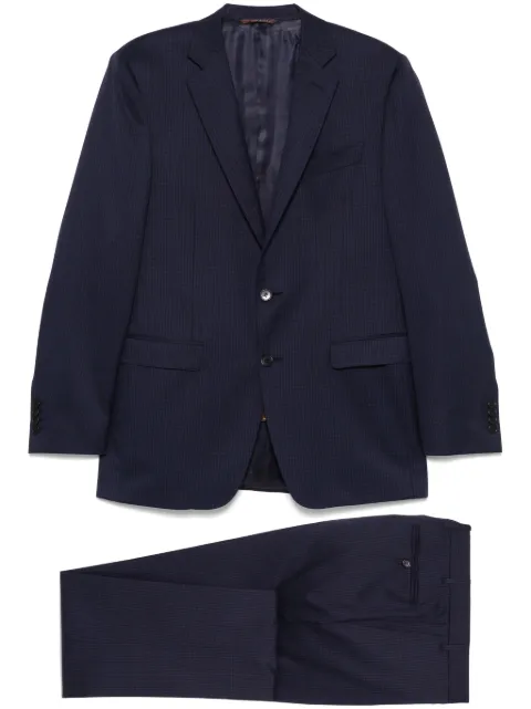 Canali checked suit Blue 19220BR05567