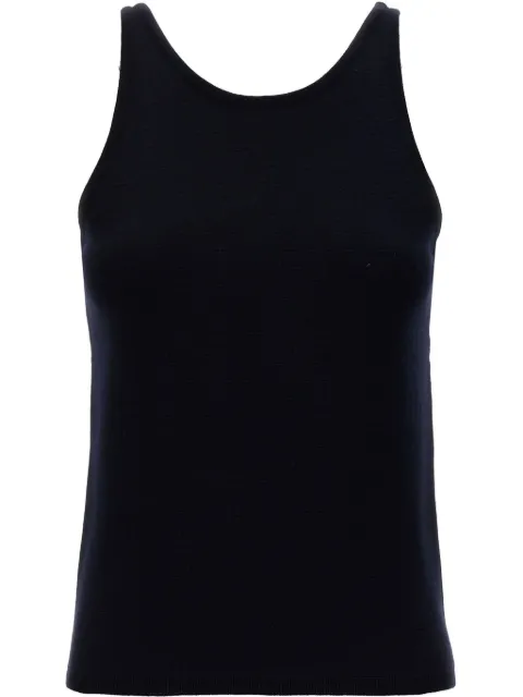 Max Mara stretch-wool tank top Blue ALFEO005