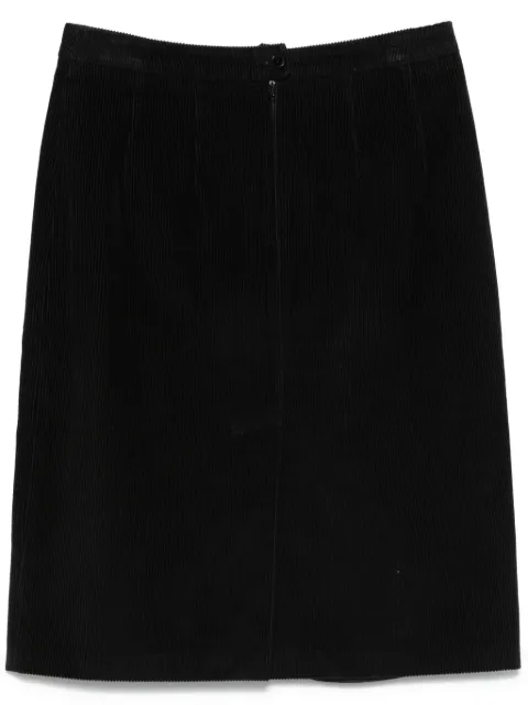 Burberry Pre-Owned 1990s corduroy midi skirt Black BU250BH