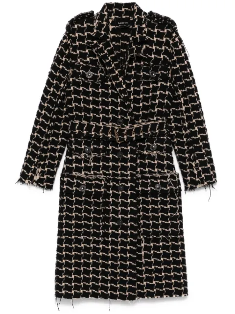 Lanvin Pre-Owned 2010s checked coat Black LA600BD