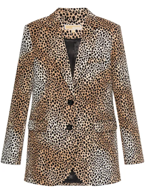 Michael Michael Kors cheetah-print blazer Neutrals MR5100CGQ0
