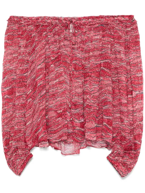 MARANT ÉTOILE Vutti blouse Red HT0346FBC1J07E