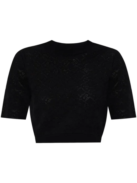 Givenchy monogram cropped T-shirt Black BW90TT4ZPN