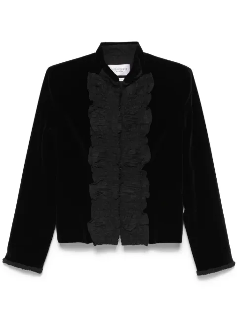 Saint Laurent Pre-Owned 2010s velour jacket Black SA600BB
