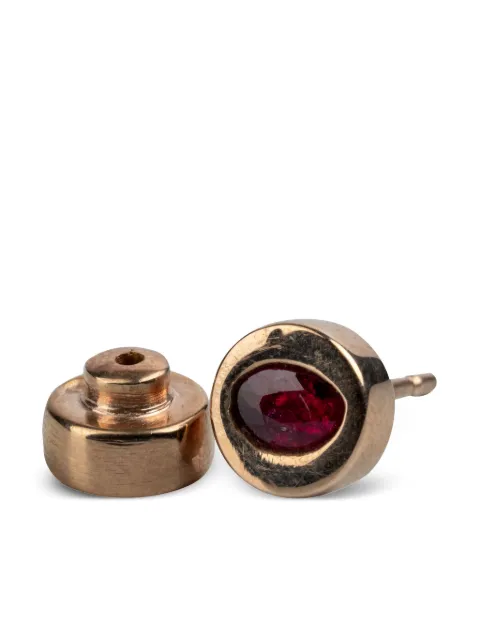 Parts of Four 18K rose gold-plated sterling silver ruby earring Pink 19352YMARUB