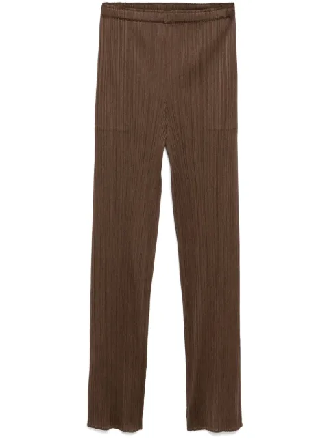 Pleats Please Issey Miyake Basic trousers Brown PP49JF407