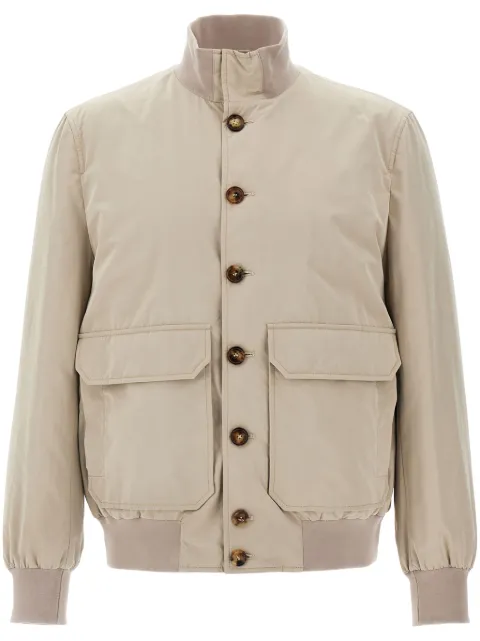 Brunello Cucinelli water-repellent bomber jacket Neutrals MD4796513C2452