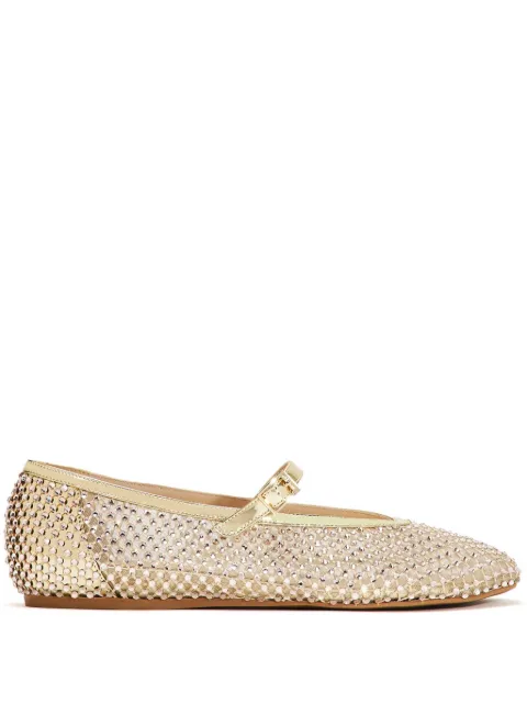 Le Silla stud embellishment ballerina shoes Gold 0189C020MTPPSTE
