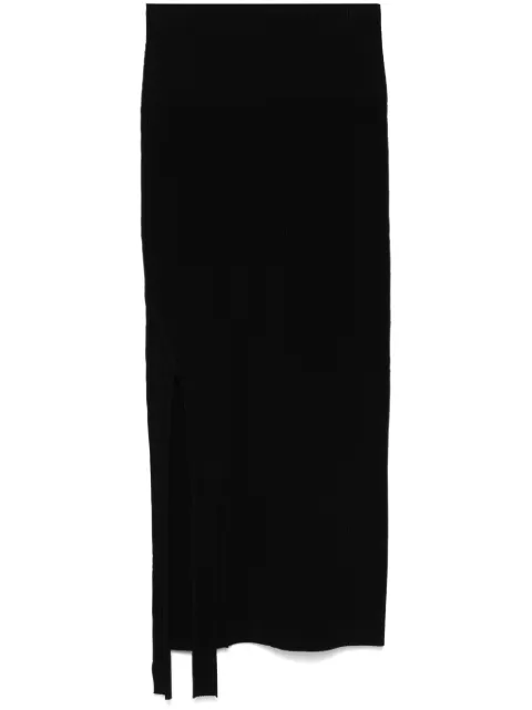 Victoria Beckham ribbed midi skirt Black 1125KSK006100A