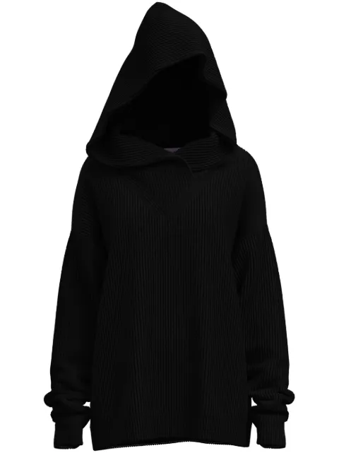 Maccapani knitted hoodie Black 25EM2M0AO00MI009
