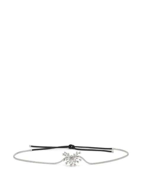 Lanvin crystal-embellished skinny belt Silver AWBEYB05PISTA24