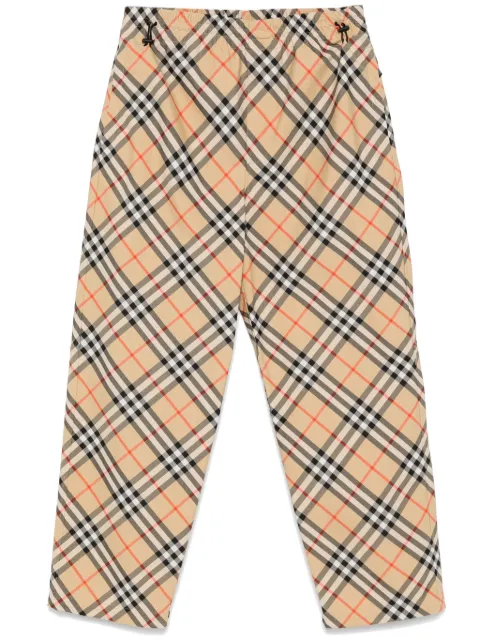 Burberry check twill trousers Neutrals 8105510