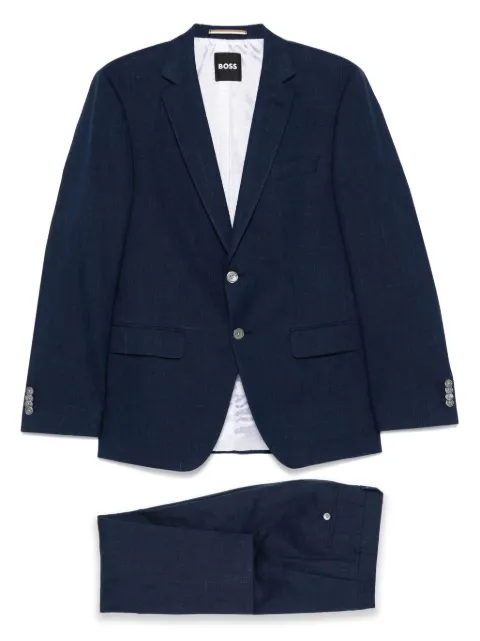 BOSS slub-texture suit Blue 50540769