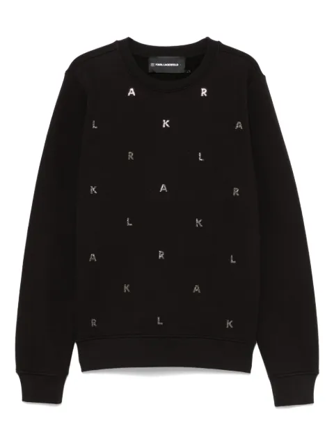 Karl Lagerfeld logo-embellished sweatshirt Black A1W20049