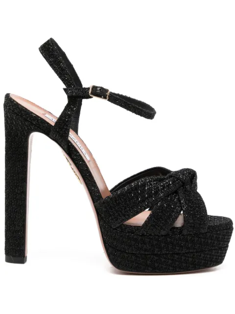 Aquazzura 140mm Nina sandals Black NINHIGB0HNC00A