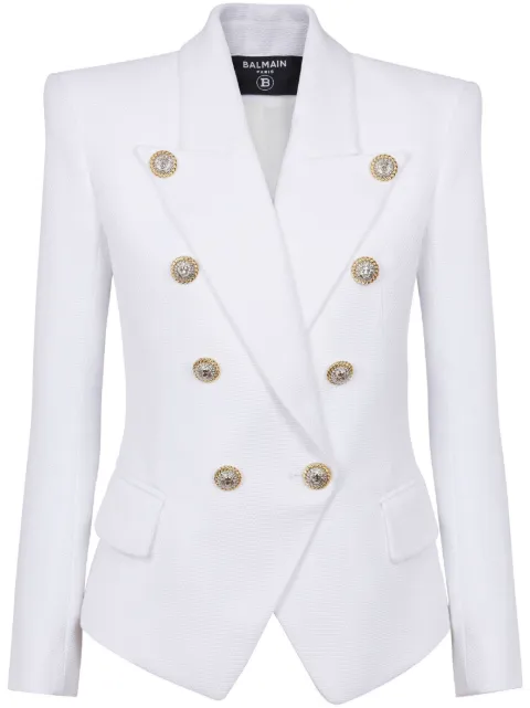 Balmain double-breasted blazer White EF1SI505VF21