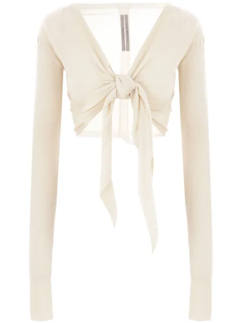 Rick Owens tied cardigan Neutrals RP01E7645M