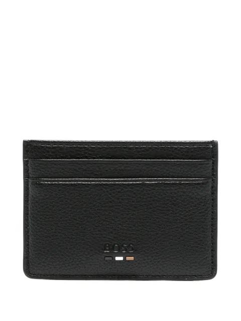 BOSS card holder with logo and signature stripe Black 50536513