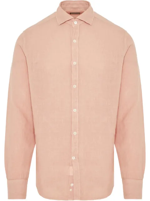 Canali linen shirt Pink CSL7056GM02128
