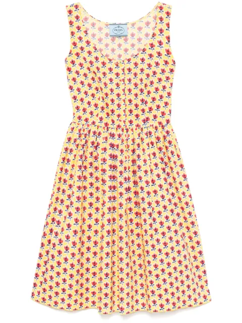 Prada Pre-Owned floral-print dress Yellow CSLM8412