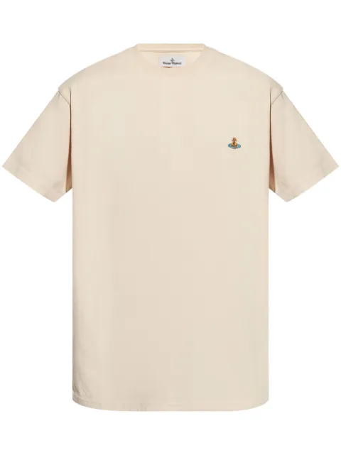Vivienne Westwood Orb-embroidered T-shirt Neutrals 3G010013J001M