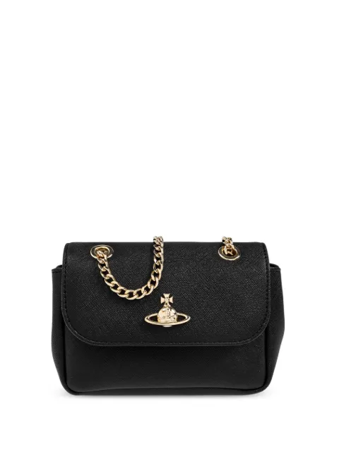 Vivienne Westwood Orb-plaque shoulder bag Black 5C01000BWS0021