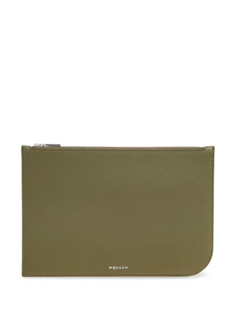 Alexander McQueen leather clutch bag Green 8148501VDCC