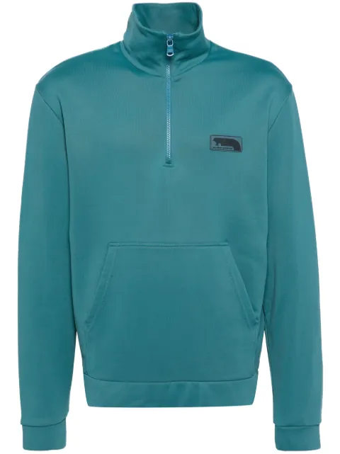 Maison Kitsuné logo patched jacket Blue NM00305KM0322P446