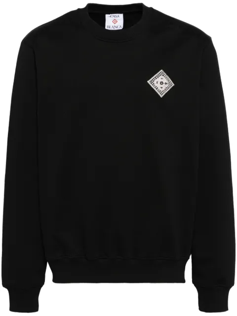 Casablanca logo patched sweatshirt Black MPS25JTP29306