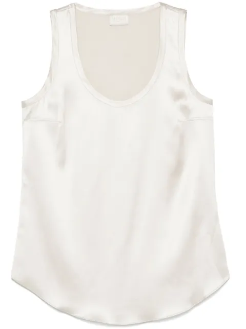 Brunello Cucinelli satin sleeveless top Grey M0C59E0600C9732
