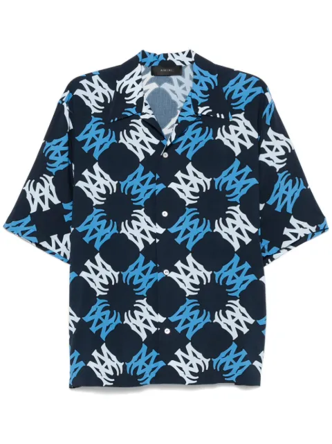 AMIRI MA Quad bowling shirt Blue AMSTCA1080