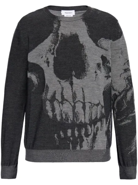 Alexander McQueen skull-intarsia sweater Black 818835Q1BC0