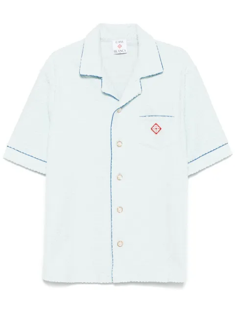 Casablanca monogram towelling shirt Blue UMPS25SH08501