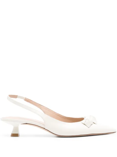 Stuart Weitzman 50mm Stuart slingback pumps Neutrals SK161CRMDRZ