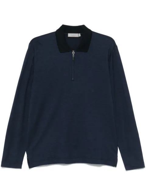 Canali jersey polo shirt Blue T0849MJ02135