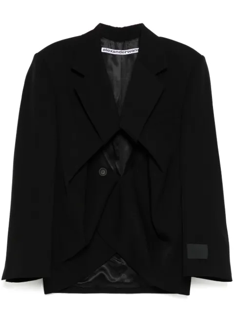 Alexander Wang exaggerated split front blazer Black 1WC1252606001