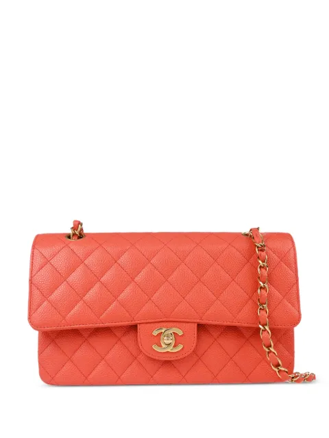 CHANEL Pre-Owned 2003 medium Classic Double Flap shoulder bag Orange 8161547