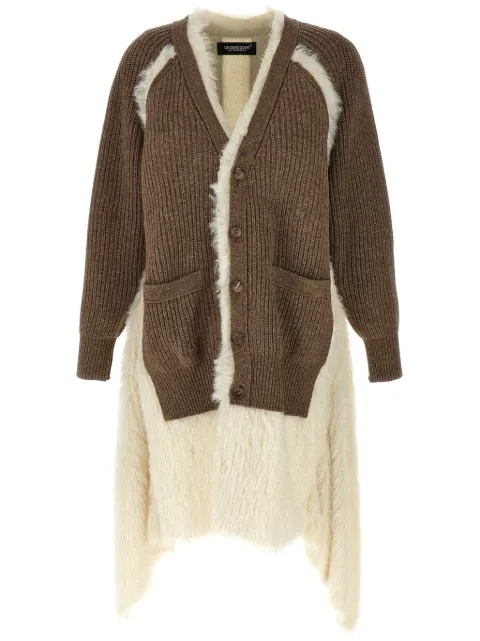Undercover hybrid wool cardigan Brown UC2D1903