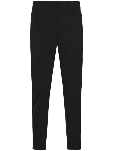 Prada pressed-crease cropped trousers Black SPF94S19111QL