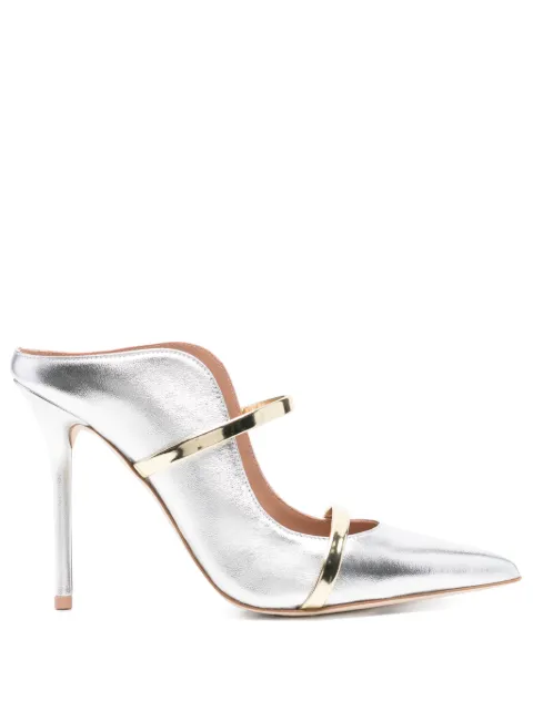 Malone Souliers 100mm Maureen mules Silver MAUREEN10081