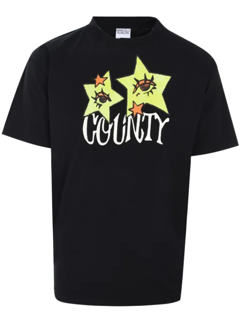 COUNTY OF MILAN Star Eyes t-shirt Black CMAA056S25JER00A