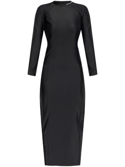 Alexander Wang logo-print midi dress Black 4CC1256293001