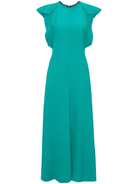 Victoria Beckham folded cap-sleeve midi dress Blue 1125WDR006143B