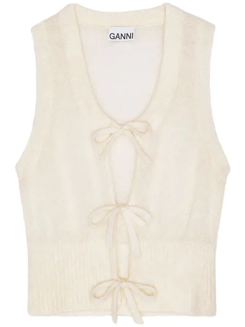 GANNI tied vest Neutrals K2513