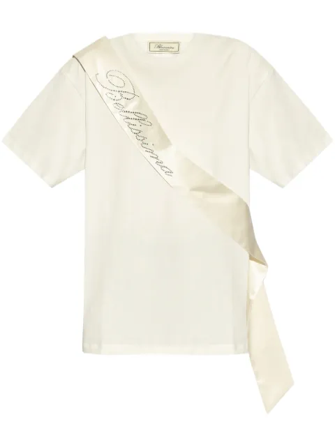 Blumarine logo-embellished T-shirt Neutrals P522T092A