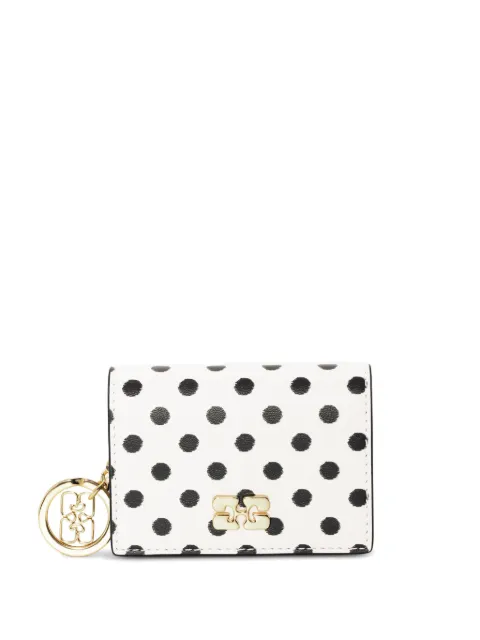 GANNI polka-dot wallet White A6542